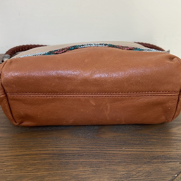 The Sak Beaded Shitake Indio Leather Small Shoulder
Satchel Style 10578 - Picture 4 of 15